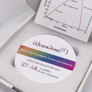 98 95 AG 10-فائق الشفافية 1100Mpa قوة عالية ، متعدد الطبقات 20 لون زركونيا مسبق الإعداد - Product Image 1