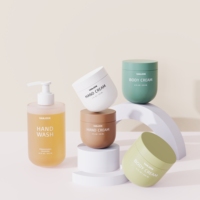 Flacon cosmétique vide en verre dépoli mat de 150 ml et 350 ml avec pompe pour shampoing, lotion, gel douche, soins de la peau, savon liquide pour les mains