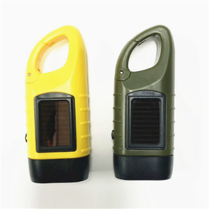 Outdoor Emergency Hand-crank <strong>Solar-powered</strong> Flashlight Mini Self-generating Hand <strong>Lamp</strong> - Product Image 2
