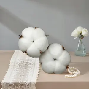 Christmas High-quality Seasonal Dried Cotton Bunches Natural Decorative Dried Flowers Crafts Cotton Branches