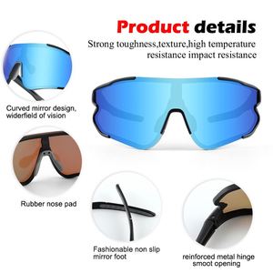 Gafas de Sol Deportivas Polarizadas con Protección UV400 y Logotipo Personalizado, Impermeables, para Ciclismo de Montaña y Carretera, para Hombre - Product Image 3