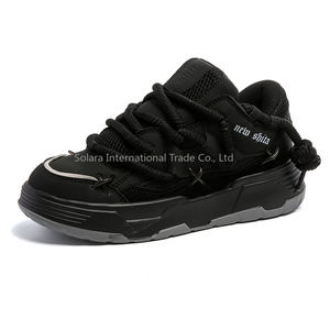 Nouvelles baskets décontractées à lacets pour hommes, style urbain, en PU, plates, pour le skateboard, la course et la marche, été-automne, pour femmes, collection 2026 - Product Image 2