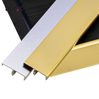 Moulage en U flexible Toco, profilé en aluminium en forme de T, garniture décorative en forme de T, bande de finition en métal en forme de T, bordure de carrelage, bande de bordure