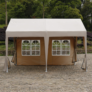 Gazebo Plegable Portátil Sibada Beige de Fábrica, Tela Oxford Gruesa, Carpa para Fiestas y Bodas al Aire Libre - Product Image 4