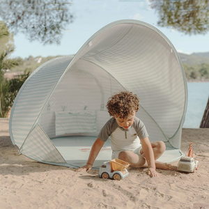 Novedad Tienda de Campaña para Bebé con Sombra Ajustable, Impermeable y Desplegable para 2 Personas, Refugio Solar Tipo Cabaña de Playa con Cuatro Estacas para Exteriores y <span class=keywords><strong>Mar</strong></span> - Product Image 2