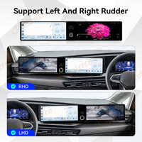 Autoradio Android 14 à double écran 25 pouces avec Carplay pour VW Caddy 2019-2024, lecteur multimédia, navigation GPS, unité principale