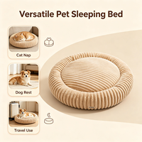 Coussin pour animaux de compagnie PET DUKE Quadrate, multi-tailles, en velours côtelé doux, confortable et chaud toute l'année, housse amovible lavable en machine, design moderne