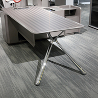 Meubles de bureau modernes pour PDG, bureau en bois MDF, bureau de direction, table en forme de L, poste de travail pour patron avec armoire à dossiers