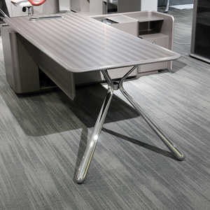 Muebles de Oficina Modernos para CEO, Escritorio de Oficina de Madera MDF, Mesa Ejecutiva en Forma de L para Gerente con Archivador - Product Image 5