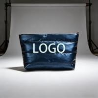 Nouvelle trousse de toilette personnalisée avec logo OEM, trousse de maquillage, trousse de toilette mignonne en forme de doudoune pour femmes, nécessaire
