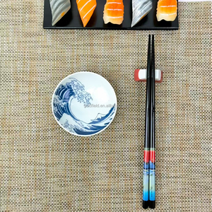 Juego de palillos Monte <span class=keywords><strong>Fuji</strong></span>, 1 par de palillos de madera con soporte para palillos y recipiente para salsa, juego de vajilla en caja de regalo - Product Image 4