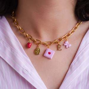 Cadena de Acero Inoxidable Básica para DIY, Chapada en Oro de 18K, con Colgante de Trébol de Cuatro Hojas, Electrochapado al Vacío, Color Oro 18K, a la Moda - Product Image 3