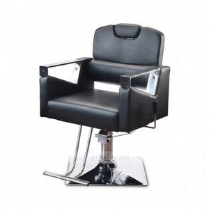 Suministro de fábrica Venta caliente Respaldo ajustable Superficie fácil de limpiar Peluquería <span class=keywords><strong>Estilo</strong></span> Silla de salón negra - Product Image 5