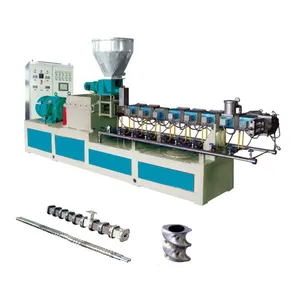 Parallel Twin Screw Extruder used for PP, PE, PS, PMMA, ABS, PET Plastic Processing