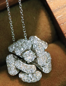 อาซูโอ ลักชัวรี ดีไซน์ชุดเครื่องประดับดอกไม้เพชรแท้ทองคำขาว 18k สำหรับผู้หญิง งานเลี้ยงระดับสูง - Product Image 5