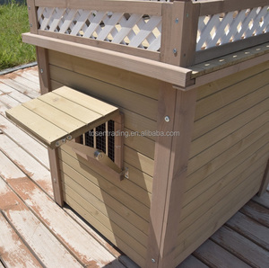 Caseta para Perros de Madera Maciza para Exteriores, Resistente a la Lluvia, para Interiores, para Perros Pequeños, Medianos y Grandes, con Cierre de Botón y Función Transpirable para Patio - Product Image 6