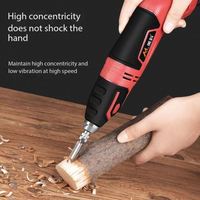 Juego de Cinceles Eléctricos para Tallar Madera, Herramienta de Tallado Eléctrico con Llave y 5 Cuchillas, Máquina de Grabado para Madera