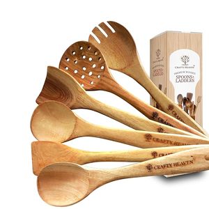 Cuillère en bois robuste à long manche pour la cuisine, idéale pour remuer et servir, disponible au prix du marché - Offre spéciale - Product Image 5