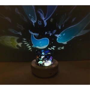 Night <b>Light</b> With <b>Projector</b> Various Themes White Color With Pink Bow Design - Product Image 3