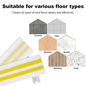 Remplacement pour les coussinets <span class=keywords><strong>de</strong></span> nettoyage à la vapeur lavables et réutilisables en microfibre pour <span class=keywords><strong>nettoyeur</strong></span> vapeur <span class=keywords><strong>Karcher</strong></span> EasyFix SC2 SC3 SC4 SC5 - Product Image 5