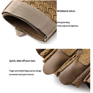 Guantes tácticos de Ciclismo de medio dedo con carcasa de malla Guantes de equitación para deportes al aire libre - Product Image 4