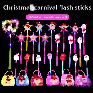 Nouveaux bâtons lumineux de Noël transfrontaliers, bâtons bonhomme de neige, serre-têtes clignotants, jouets de Noël en plastique, petits cadeaux en gros - Product Image 2