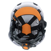 ANT5PPE Ajustable EN397 Tipo I Clase C Ventilaciones de aire Construcción Casco duro ABS Casco de seguridad sin orejeras Faro y viseras