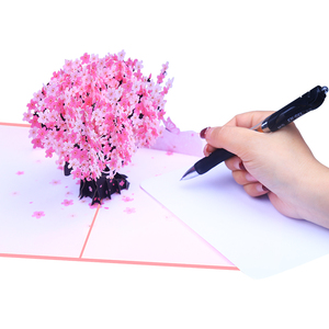 Tarjetas de Felicitación 3D Personalizadas para el Día de San Valentín, Confesiones <span class=keywords><strong>Románticas</strong></span>, Árbol de Flores de Cerezo 3D para Boda, Tarjeta de Felicitación con Flores de Rosa - Product Image 6