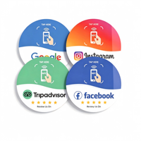 Support de table NFC personnalisé avec code QR pour les avis clients et la promotion de votre entreprise