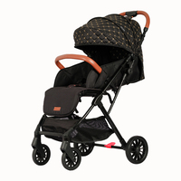 Poussette Bébé SHUANGXING en Gros, 6 Roues Avant 8 Roues Arrière en EVA, Châssis en Alliage d'Aluminium, Capacité de Charge 20KG, Couvre-Pieds Noir Matelassé