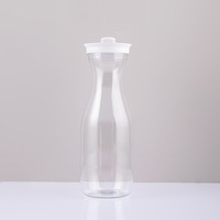 Conteneurs de boisson réutilisables de pichet d'eau claire de carafe en plastique de 35 onces avec des couvercles