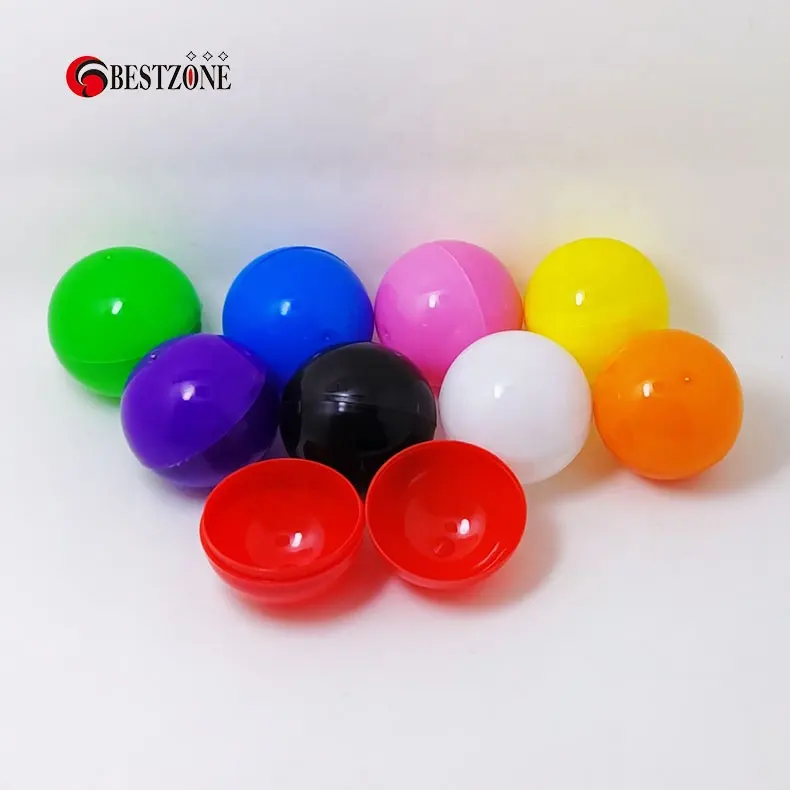 38Mm Plastic Lege Capsule Of Ballen, Multi Effen Kleuren, scheiden Twee Delen Die Kan Gemakkelijk Open En Dicht