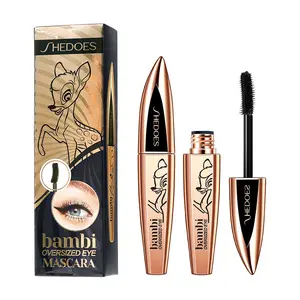 Shedoes 4D Fiber lash Mascara Unique Design Thick Curling Mascara with Rose Gold Tube