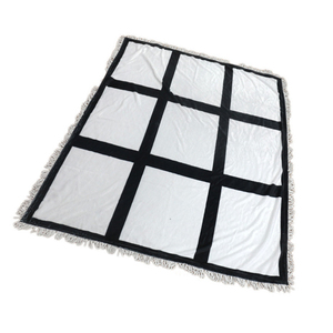 Bán buôn Trắng trống 9 bảng điều chỉnh bé bốn mùa chống tĩnh thăng hoa lông cừu ảnh Chăn có thể in tùy chỉnh - Product Image 1