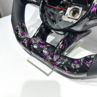 Volant de voiture en fibre de carbone forgée violette avec LED, adapté aux Mercedes-Benz Classe S, Classe G, AMG W809, W212, W205, W213, W216, W217