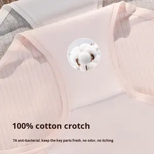 Bragas de mujer de algodón puro estilo chino bordado de talla grande 100kg Control de barriga 7A <span class=keywords><strong>propiedades</strong></span> de ropa interior de entrepierna extendida - Product Image 4