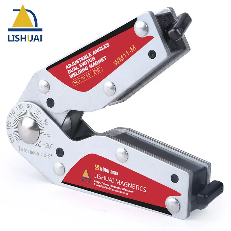 LISHUAI On/Off 15-210 Adjustable Angles Magnetic Holder/Multi-angle Welding Magnet Angles Set-up Auxiliary Tool WM11-S