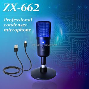 Clavax CLUSB- ZX662 Mute One-click microfono a condensatore <span class=keywords><strong>Desktop</strong></span> USB con Monitor di illuminazione RGB per la registrazione <span class=keywords><strong>Live</strong></span> - Product Image 3