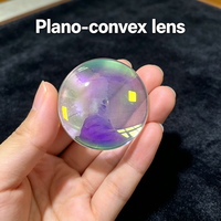 Optical Glass Lenses Plano Convex Lens Diameter 45mm K9 BK7 W/AR Coating for Microscope Optical Instrument Focusing Parts