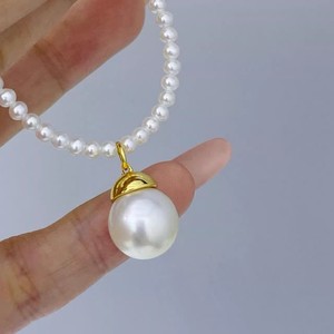 Colgante de Plata S925 31396DIY con Cuentas de 11-13 mm, Soporte para Perlas, Accesorios de Moda, Colgantes de Perlas DIY - Product Image 3