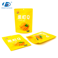 Sachet Doypack personnalisé à fermeture éclair pour l'emballage de mangues séchées et de gelées, en PET PE haute barrière