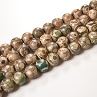 Vente en gros tibétain Dzi yeux perles pierre d'agate 8MM perles rondes en vrac pour la fabrication de bijoux Bracelet bricolage
