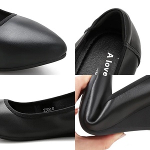 Giày cao gót Mary Jane da đen đế xuồng 3cm mũi nhọn kiểu dáng công sở dành cho nữ mùa thu - Product Image 5