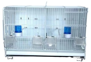 Jaula para Pájaros Resistente a la Intemperie para Patio Exterior, con Techo Protector, Amplia y Espaciosa, Apilable, de Alambre Metálico, para Cría de Palomas, Loros y Canarios - Product Image 6