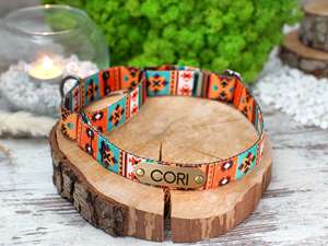 ปลอกคอสุนัขส่วนบุคคลลายสุนัขมาร์ทิงเกอร์เฮานด์แบบกำหนดเองสำหรับสุนัขปลอกคอลูกสุนัขเนื้อหนาลายตะวันตกเฉียงใต้ - Product Image 4