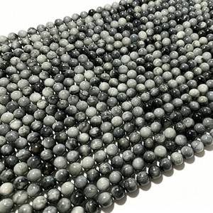 Perle Rotonde Naturali di Occhio di Falco, 6/8/10mm, Lunghezza 15 Pollici, Occhio di Gatto Grigio, Perle Occhio d'Aquila per Creazione di Gioielli Fai-da-Te - Product Image 3