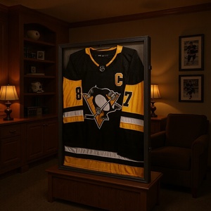 Marco de Exhibición XL para Camisetas, Madera Negra, Caja de Sombra Jumbo para Hockey y Fútbol Americano, para Tiendas Deportivas y <span class=keywords><strong>Subastas</strong></span> - Product Image 1