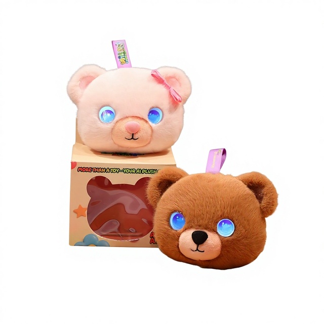New Arrival Dialogue AI Emotional Companion Intelligent Robot Couple Bear Plush Toy Children's Doll PP Cotton Filling Color Box