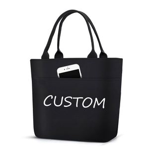 Women Lunch Bags Bolsa De Almuerzo Cooler Bag Tote for Adult Insulated Thermal Lunch Box Reusable Food Organizer Adult (Black) - Product Image 1