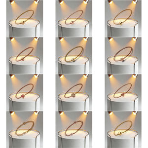 Bracelet Original Plaqué Or 18K Rose 16-21CM avec Zircons Pavés en Forme de Cœur et <span class=keywords><strong>Arbre</strong></span>, Compatible Breloques DIY, Cadeau d'Anniversaire, Vente Chaude - Product Image 3